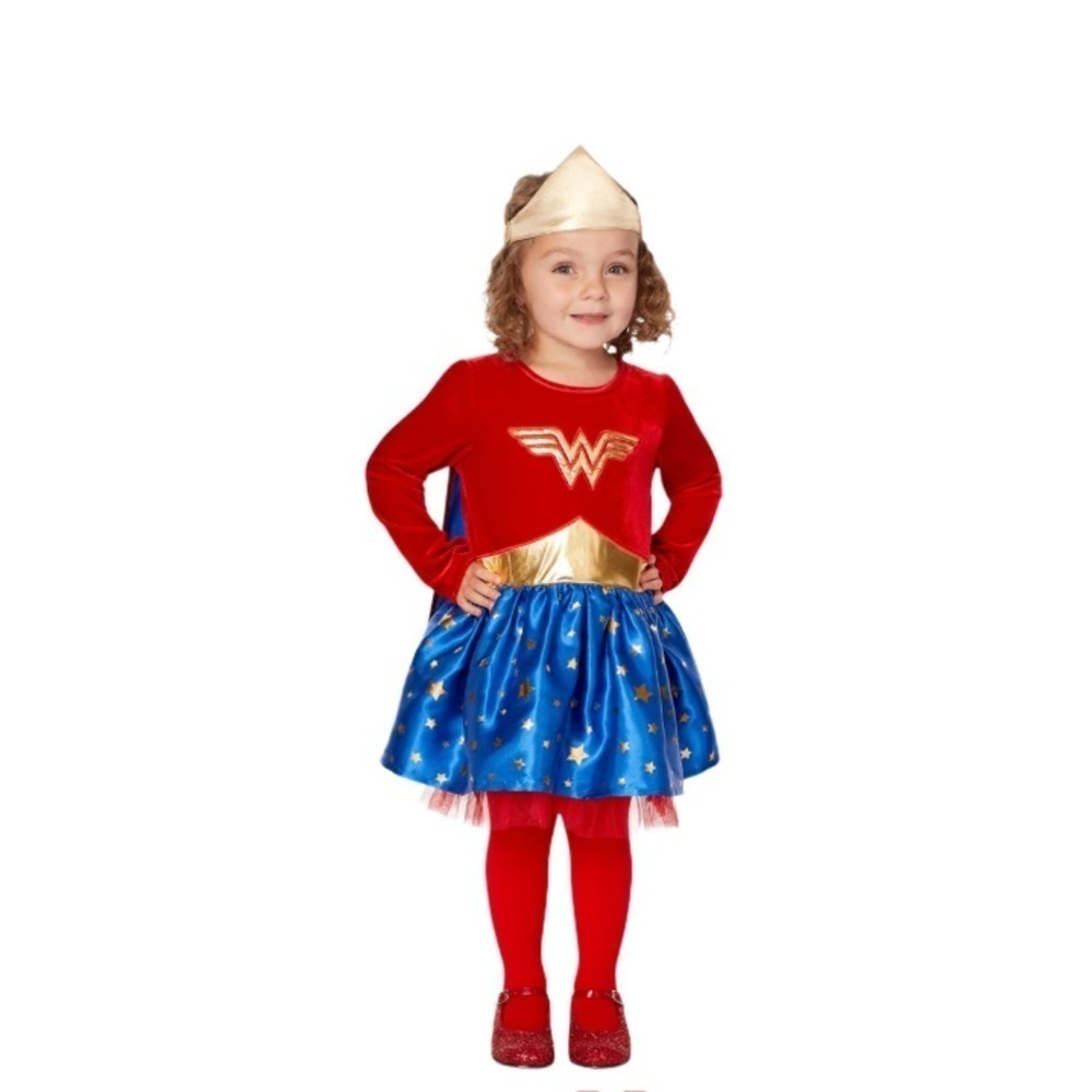 MARVEL “WONDER WOMAN” toddler super hero Halloween dress costume size 6-12M - Picture 10 of 10